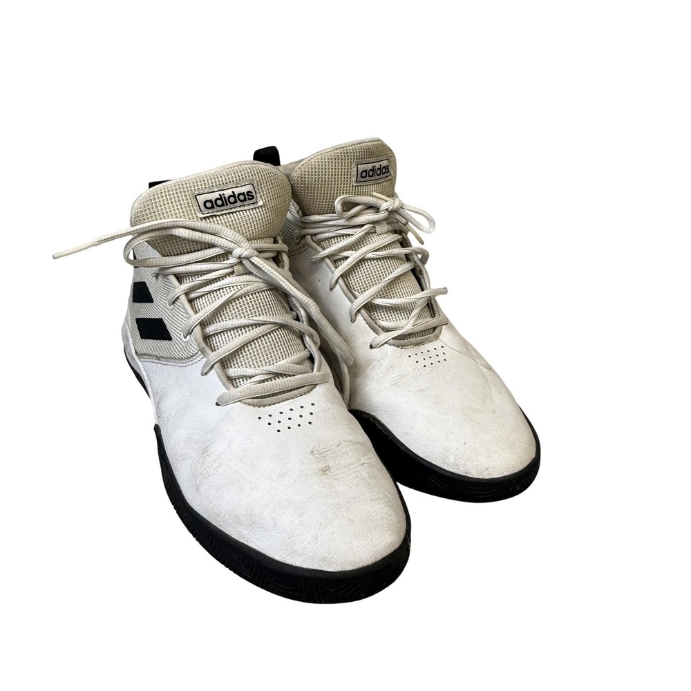 Adidas Basketball Shoes Mens Size 11 White‎ Black Cloudfoam Adiwear Mid Top